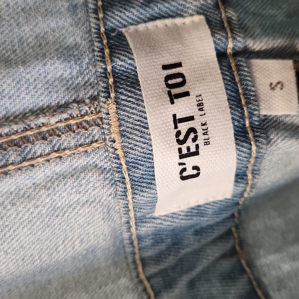 *Women's Light Blue Denim Overalls Waist 16 - Picture 3 of 4